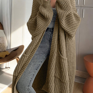 Women's Longline Duster Cardigan with Pockets