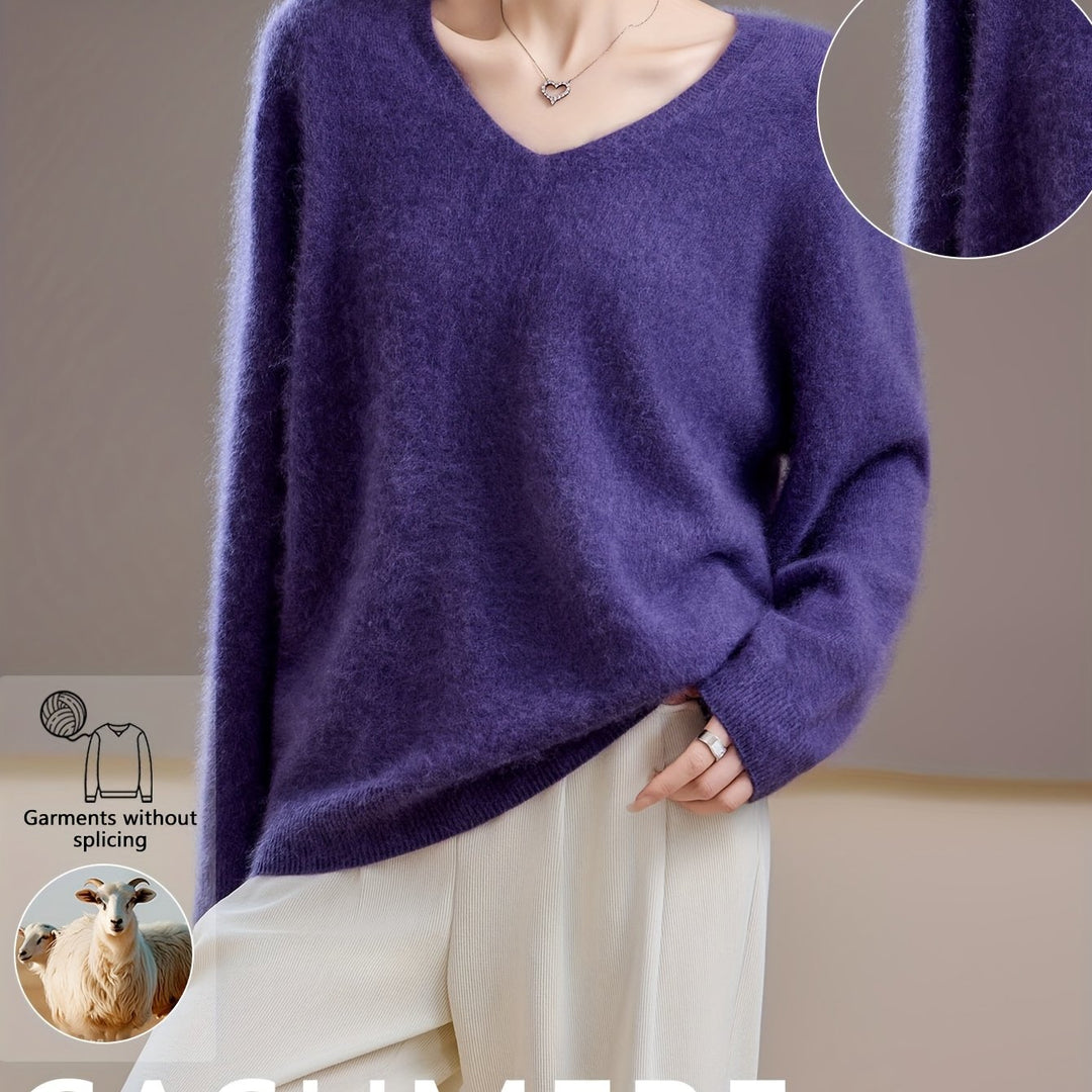 Women's Soft Knit V-Neck Sweater
