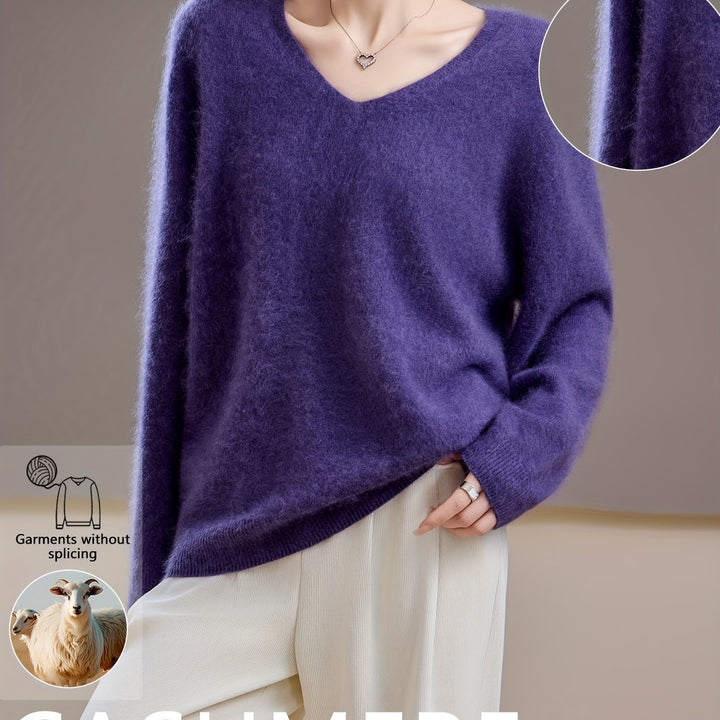 Women's Soft Knit V-Neck Sweater