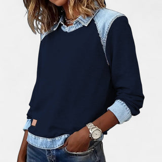 Women's Layered Collar Sweater