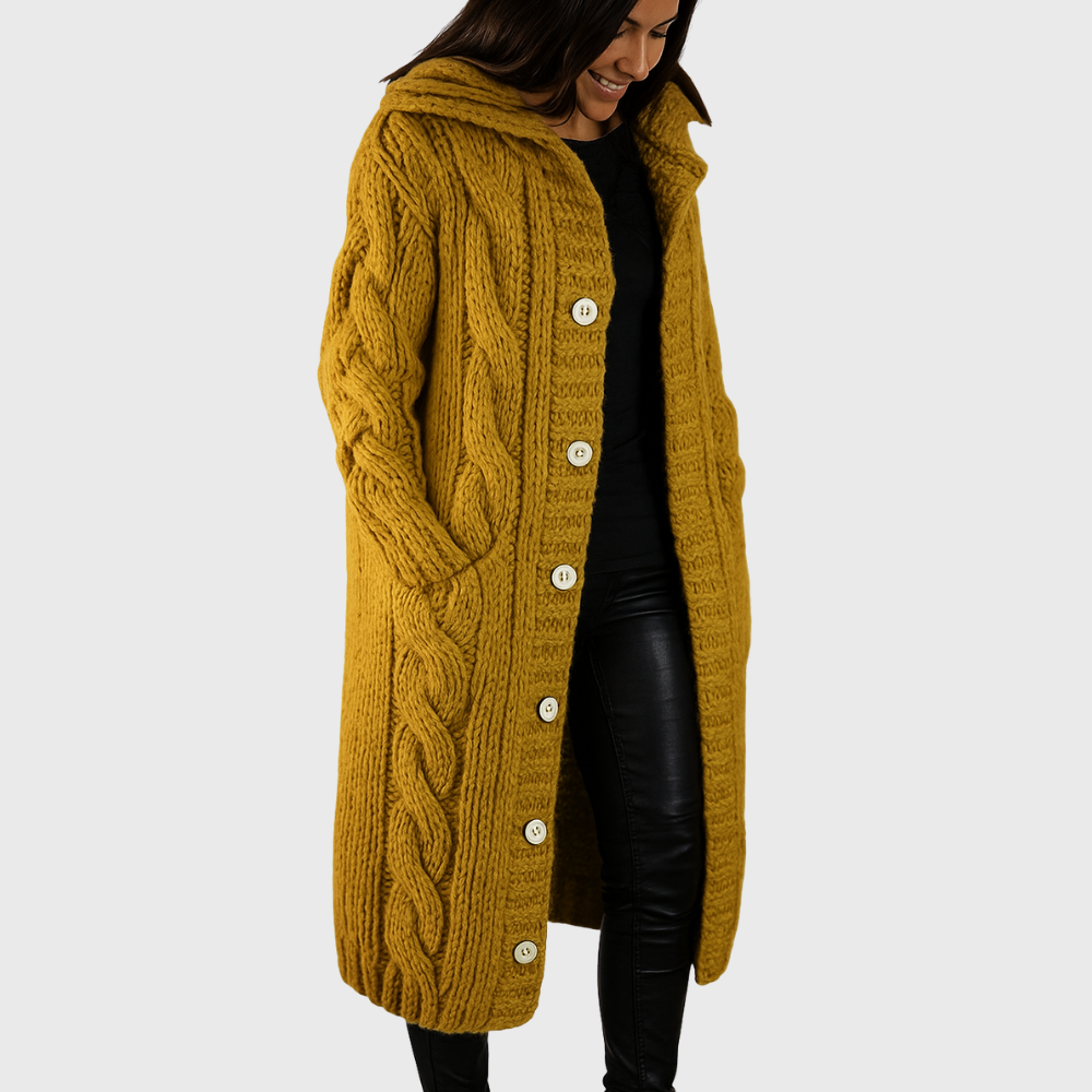 Women's Elegant Cosy Longline Coat