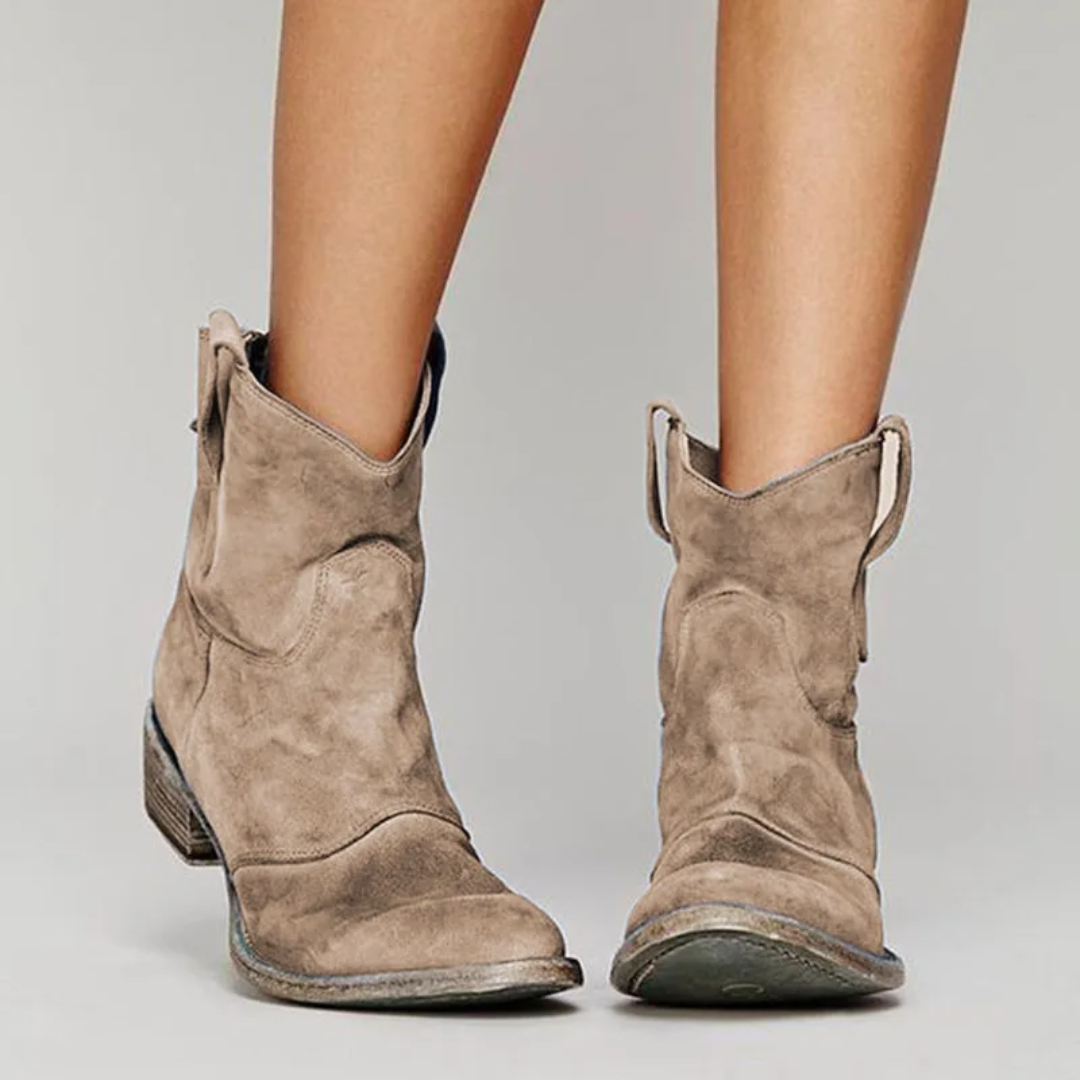Women's Western Pull-Tab Ankle Boots