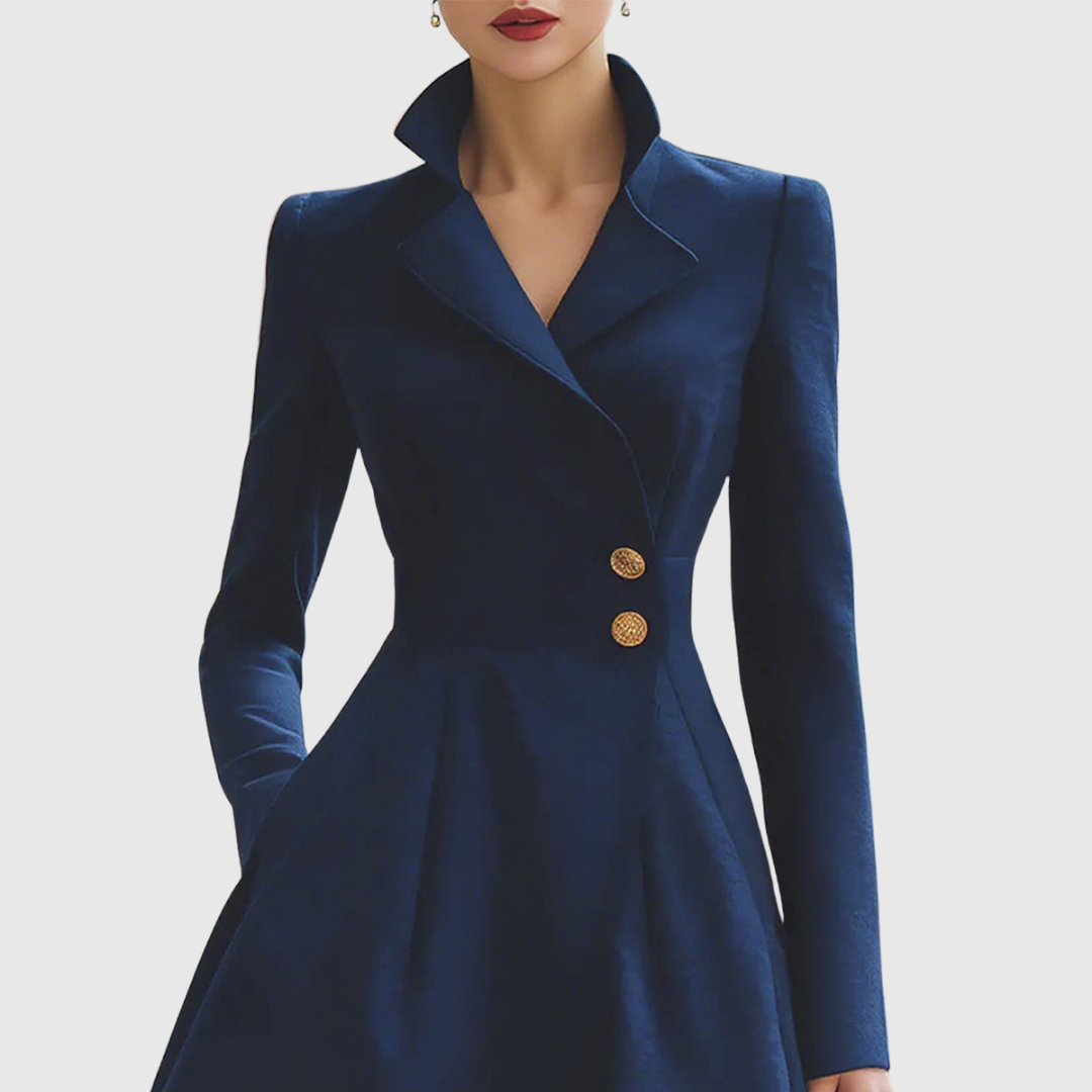 Women's Tailored Belted Coat Dress