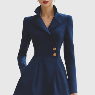 Women's Tailored Belted Coat Dress