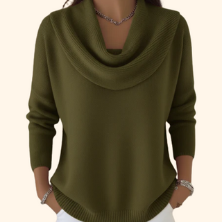 Women's Draped Cowl Neck Sweater