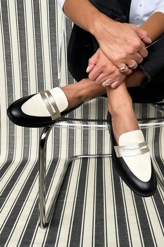 Women's Monochrome Two-Tone Loafers