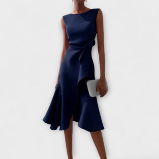 Women's Ruffle Hem Wrap Midi Dress