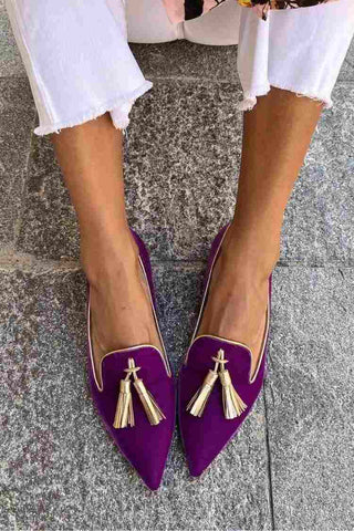 Women's Tassel Pointed Toe Loafers