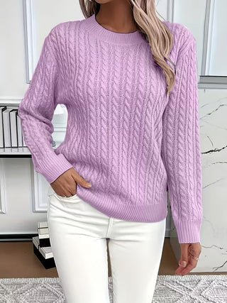 Women's Cable Knit Crew Sweater