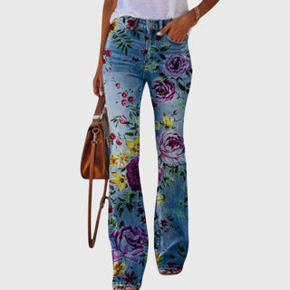 Women's Floral Print Wide-Leg Pants