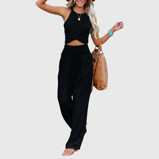 Women's Airy Elegant Flowy Trousers