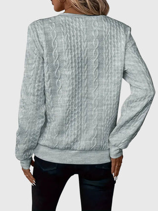 Women's Cable Knit Quarter-Zip Sweater