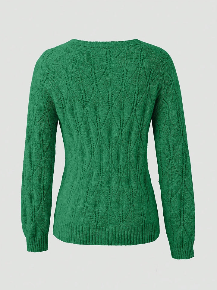 Women's Faux Mink Pearl-Effect Button Cardigan