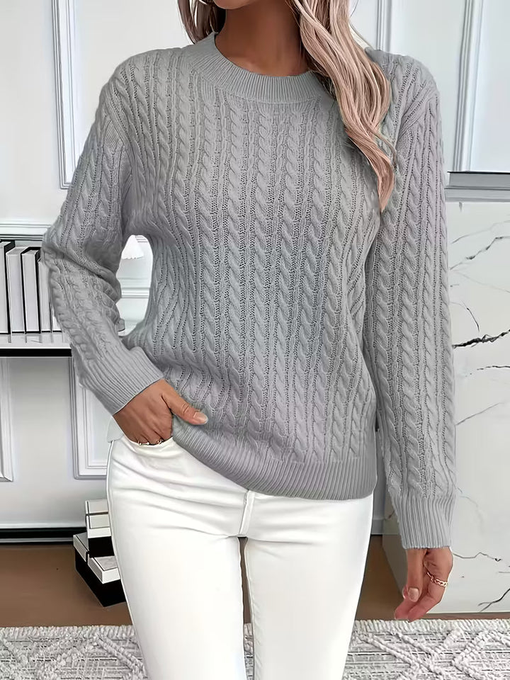 Women's Cable Knit Crew Sweater
