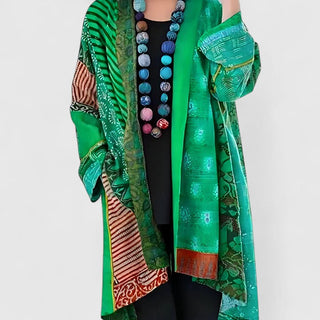 Women's Patchwork Print Kimono Cardigan