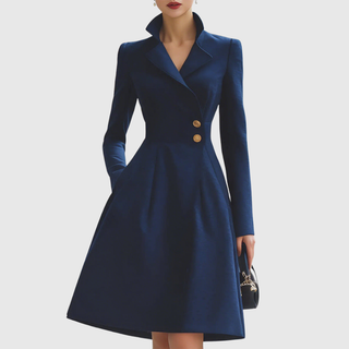 Women's Tailored Belted Coat Dress