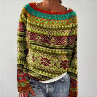 Women's Deep V-Neck Ribbed Collar Jumper