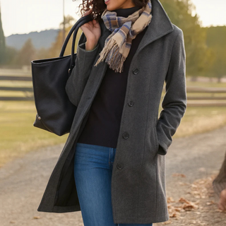 Women's Classic Button-Up Coat