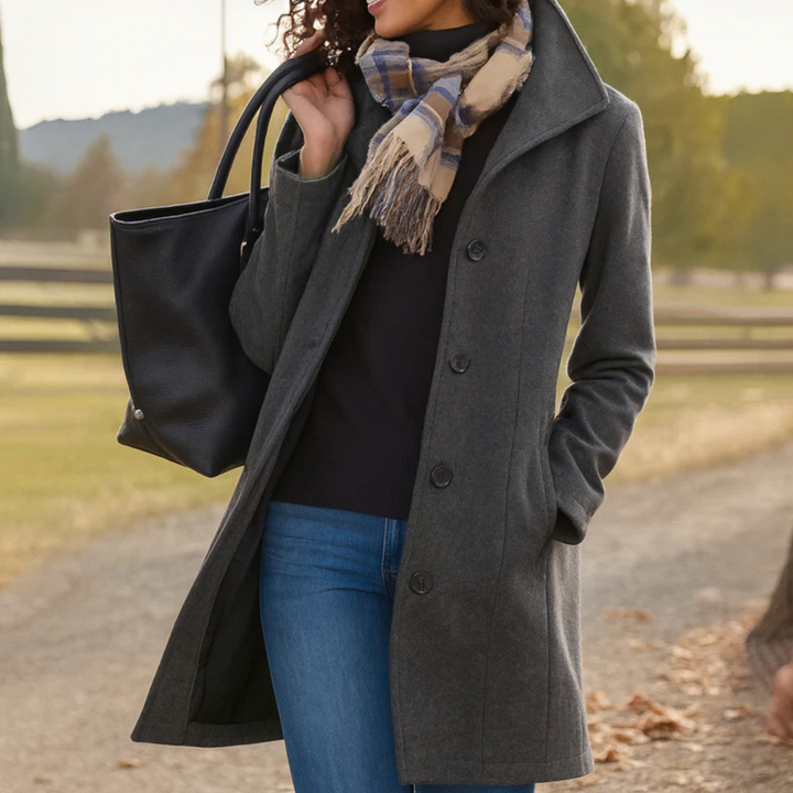 Women's Classic Button-Up Coat