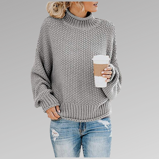 Women's Chunky Knit Turtleneck Jumper