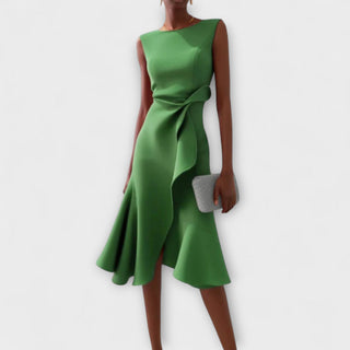 Women's Ruffle Hem Wrap Midi Dress