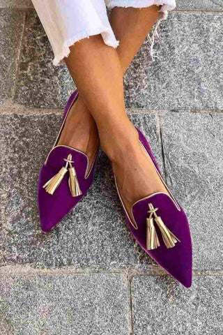Women's Tassel Pointed Toe Loafers