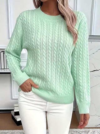 Women's Cable Knit Crew Sweater