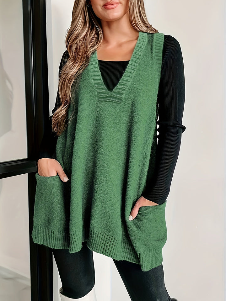 Women's Casual V-Neck Waistcoat