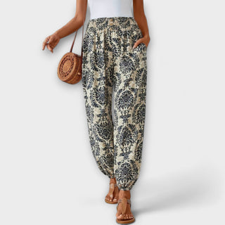 Women's Ethnic Print Wide-Leg Pants