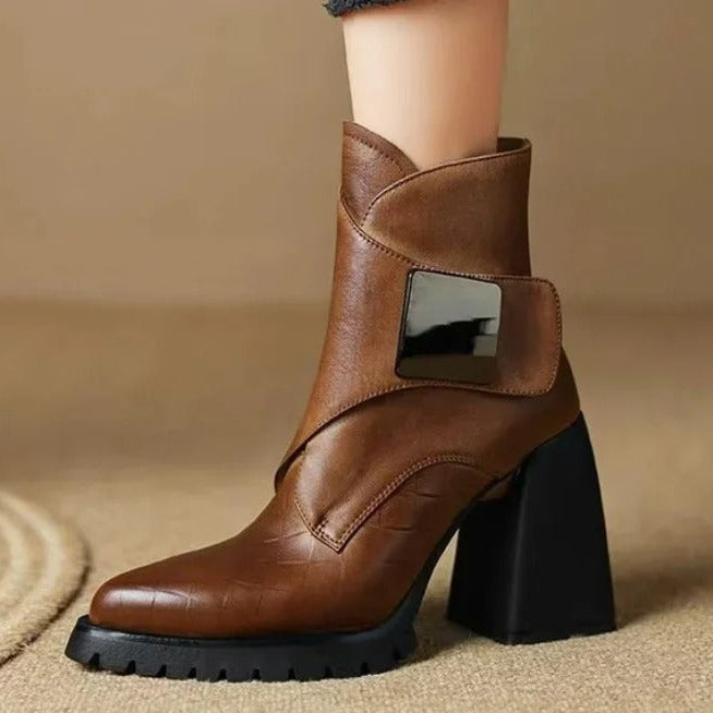 Women's Strap Buckle Ankle Boots