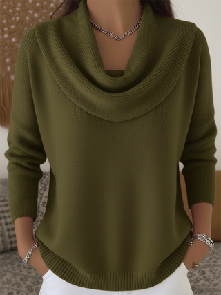 Women's Cowl Collar Knit Sweater