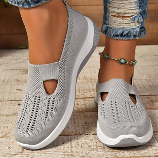 Women's Comfortable Perforated Slip-On Sneakers