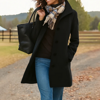 Women's Classic Button-Up Coat
