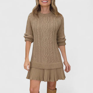 Women's Cable Knit Sweater Dress