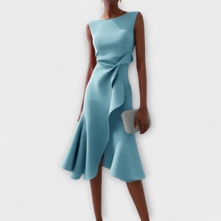 Women's Ruffle Hem Wrap Midi Dress