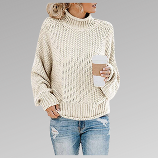 Women's Chunky Knit Turtleneck Jumper