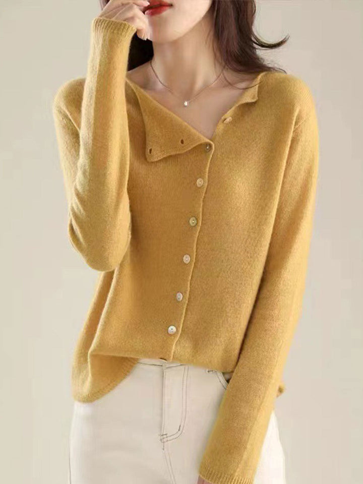 Women's V-Neck Button Knit Cardigan