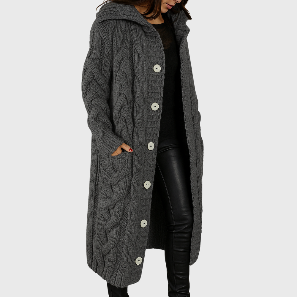 Women's Elegant Cosy Longline Coat