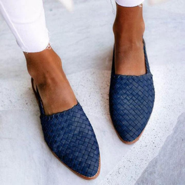 Women's Woven Slingback Loafers