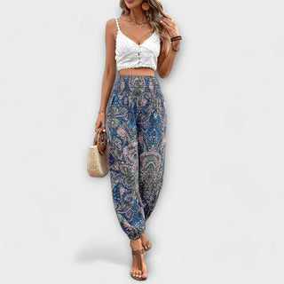 Women's Ethnic Print Wide-Leg Pants