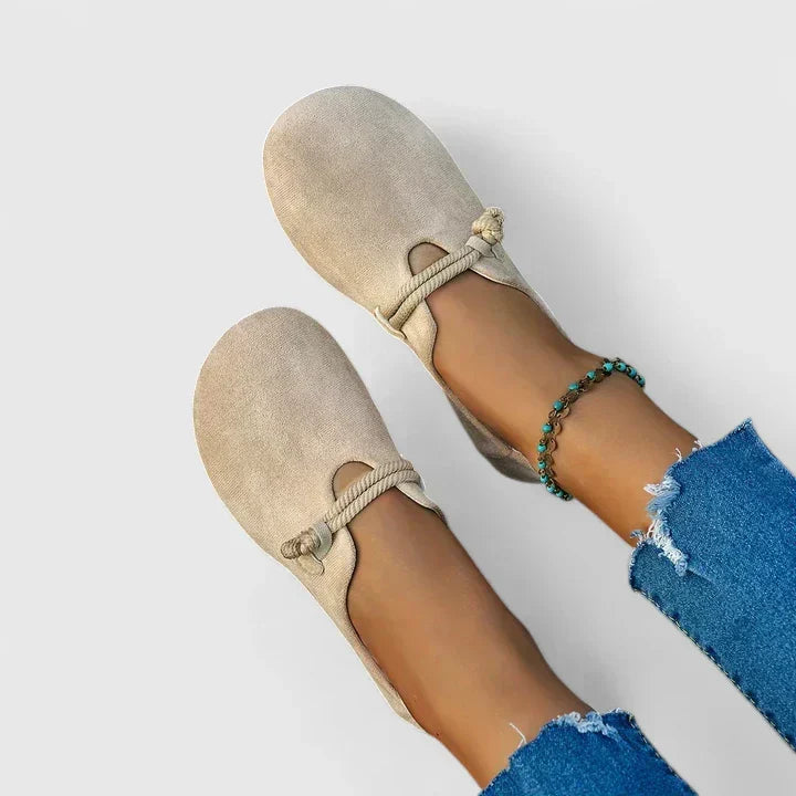 Women's Round Toe Rope Detail Loafers