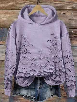 Women's Floral Embroidered Hoodie