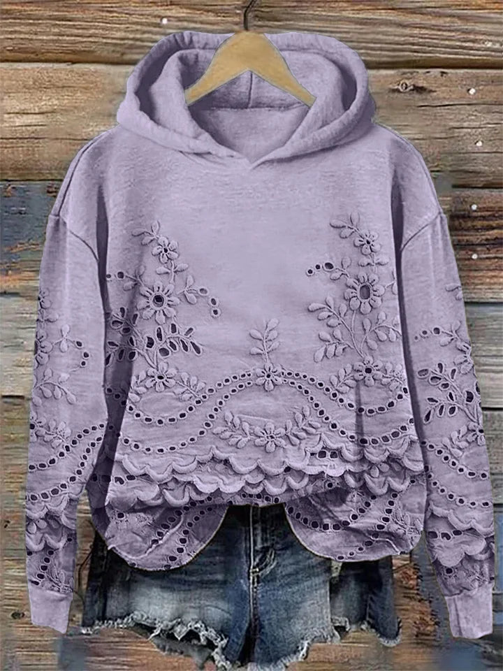 Women's Floral Embroidered Hoodie