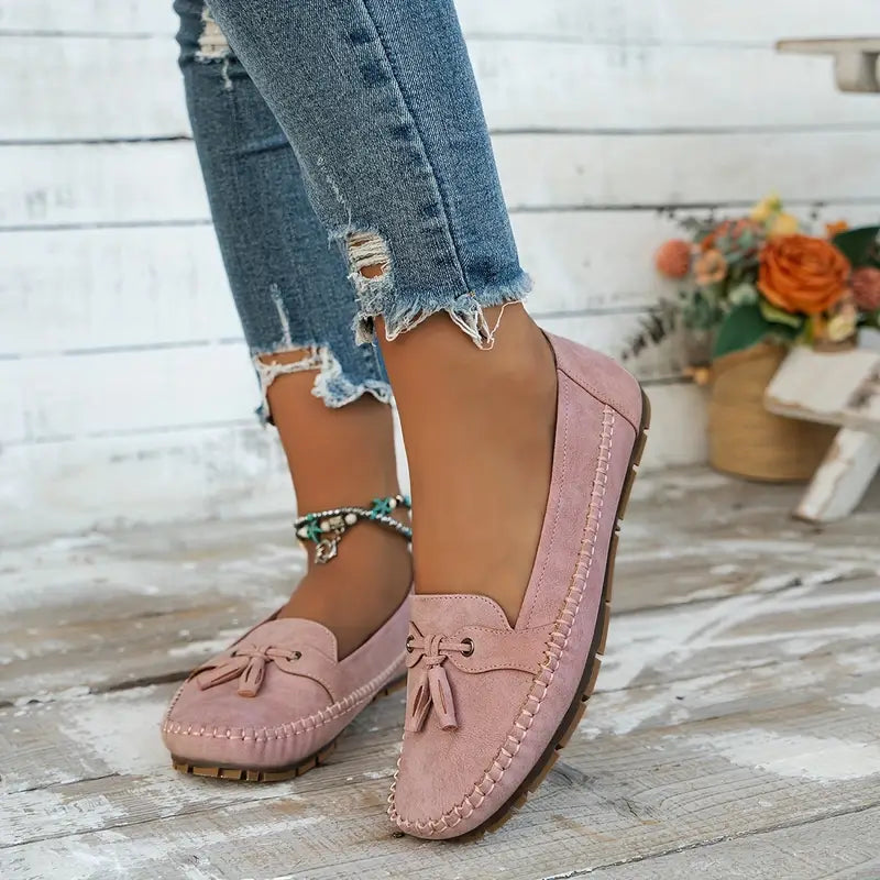 Women's Tassel Closed-Toe Loafers