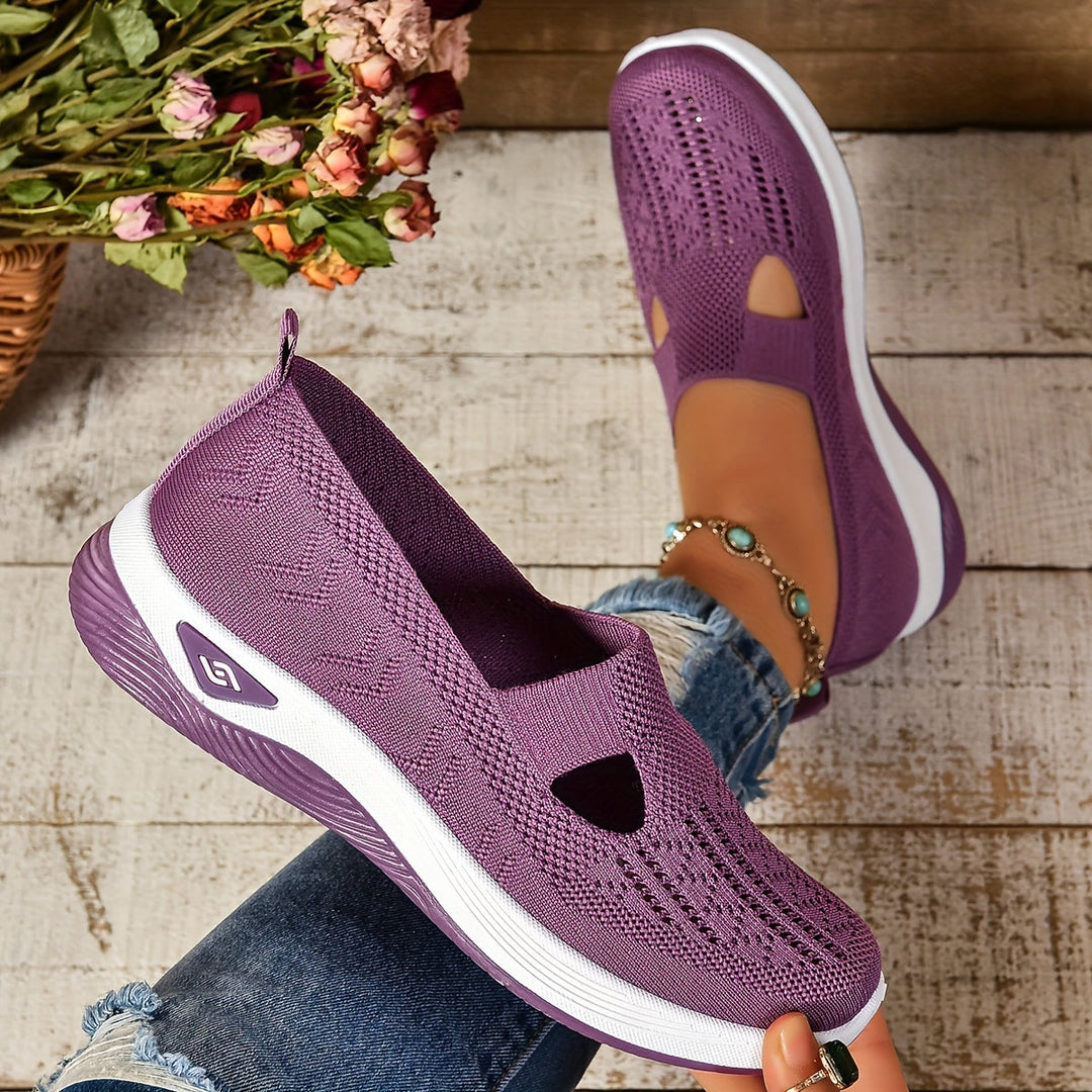 Women's Comfortable Perforated Slip-On Sneakers