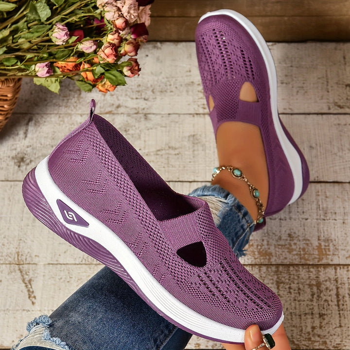 Women's Comfortable Perforated Slip-On Sneakers