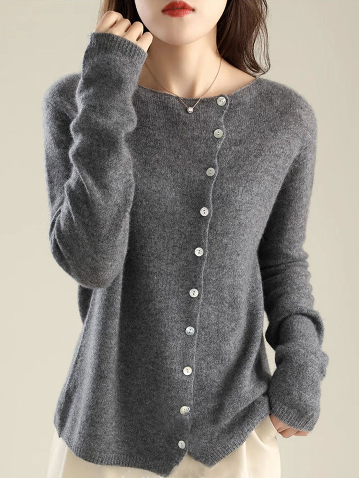 Women's V-Neck Button Knit Cardigan