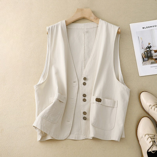 Women's Relaxed Button Waistcoat