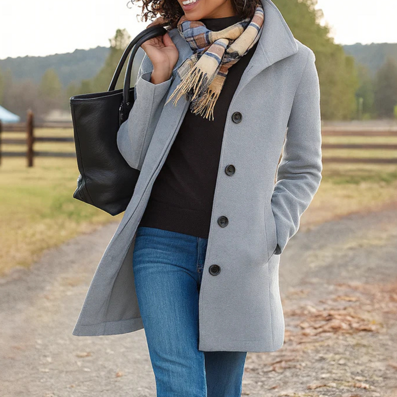 Women's Classic Button-Up Coat