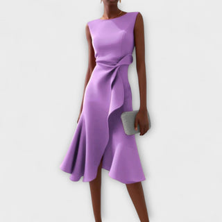 Women's Ruffle Hem Wrap Midi Dress